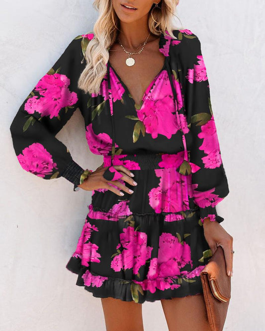 Fuel Clothing | Bold Floral Mini Dress for Vibrant Elegance