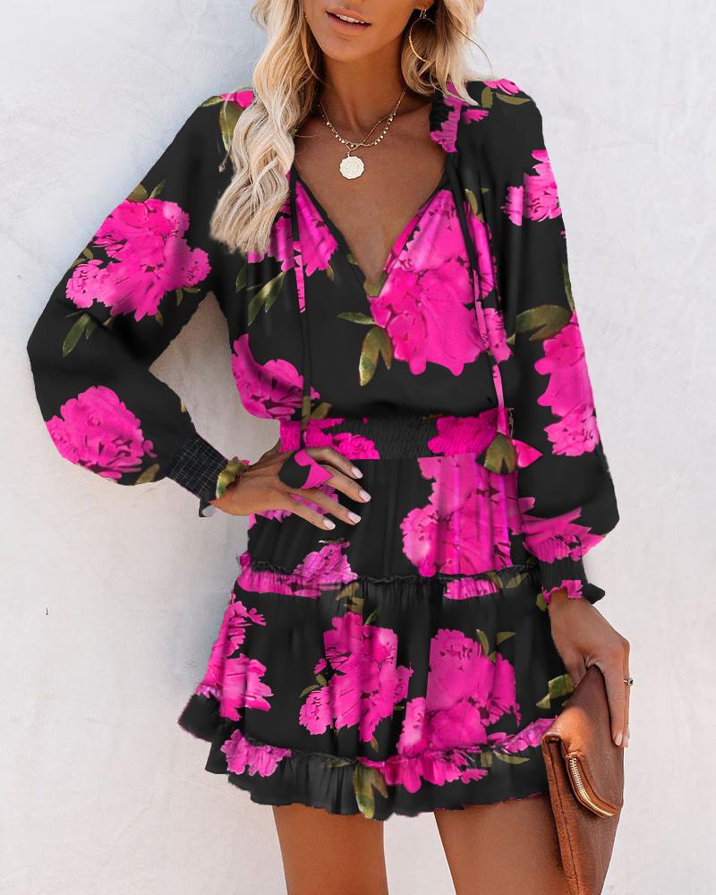 Fuel Clothing | Bold Floral Mini Dress for Vibrant Elegance