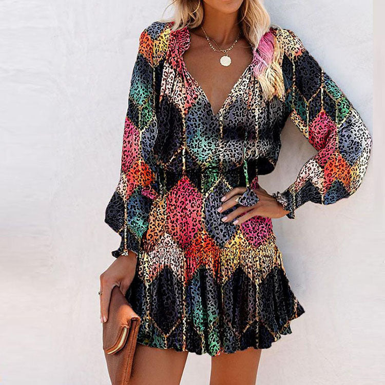 Fuel Clothing | Bold Floral Mini Dress for Vibrant Elegance