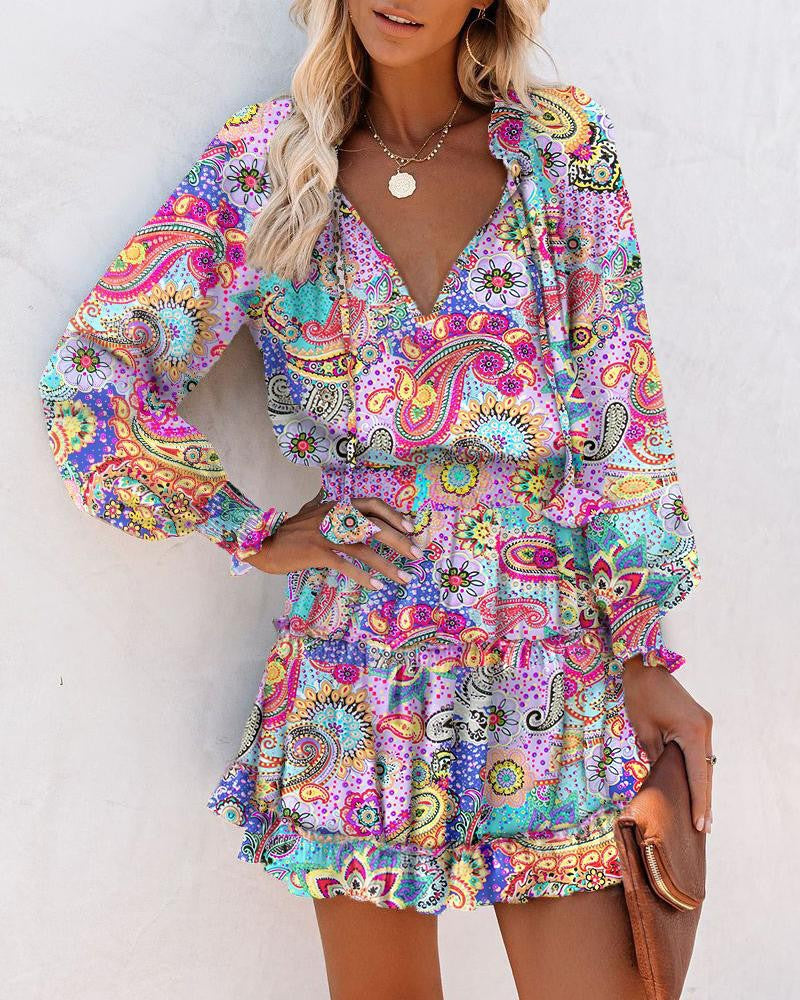 Zoe | Bold Floral Mini Dress for Vibrant Elegance - Image 9