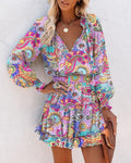 Zoe | Bold Floral Mini Dress for Vibrant Elegance - Image 9
