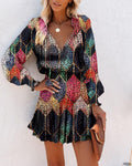 Zoe | Bold Floral Mini Dress for Vibrant Elegance - Image 10