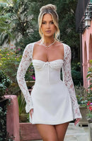 Tasha | Women's Lace Sleeve Bodycon Mini Dress - Image 1